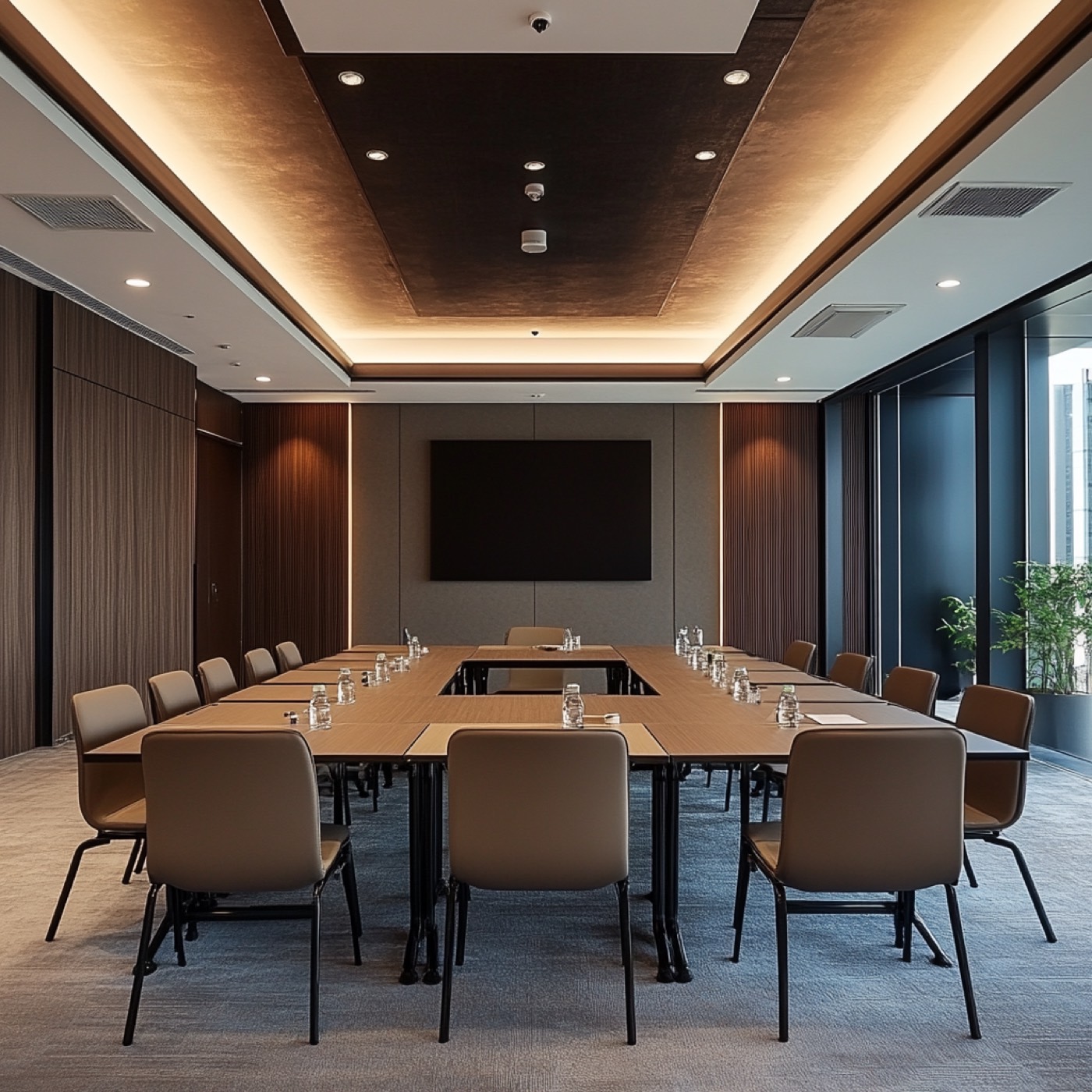 A second-floor conference room